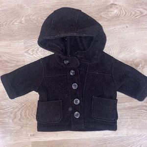 Black pea coat size 3 month.